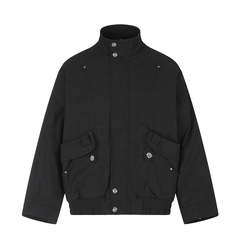 Damen Leichte Oversize-Fieldjacke mit Stehkragen, Druckknopfleiste und aufgesetzten Klappentaschen Nord Taschen