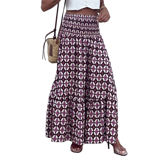 Damen Eleganter Maxirock im Ethno-Design Nord Taschen