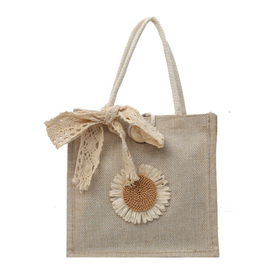 Damen Tragetasche mit floralem Dekor und handgefertigten Details Nord Taschen