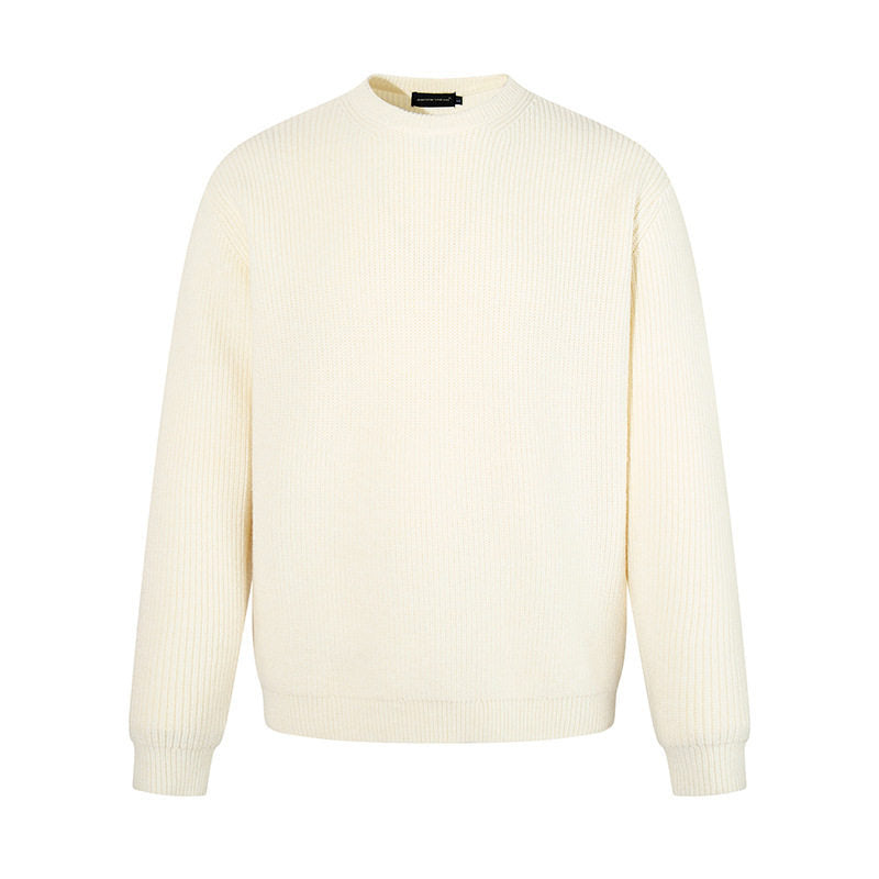 Herren Feinstrickpullover mit Rundhalsausschnitt und geripptem Strukturstrick Nord Taschen