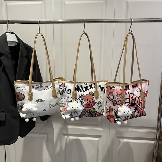 Damen Tote Bag mit fantasievollem Raumfahrtmotiv Nord Taschen