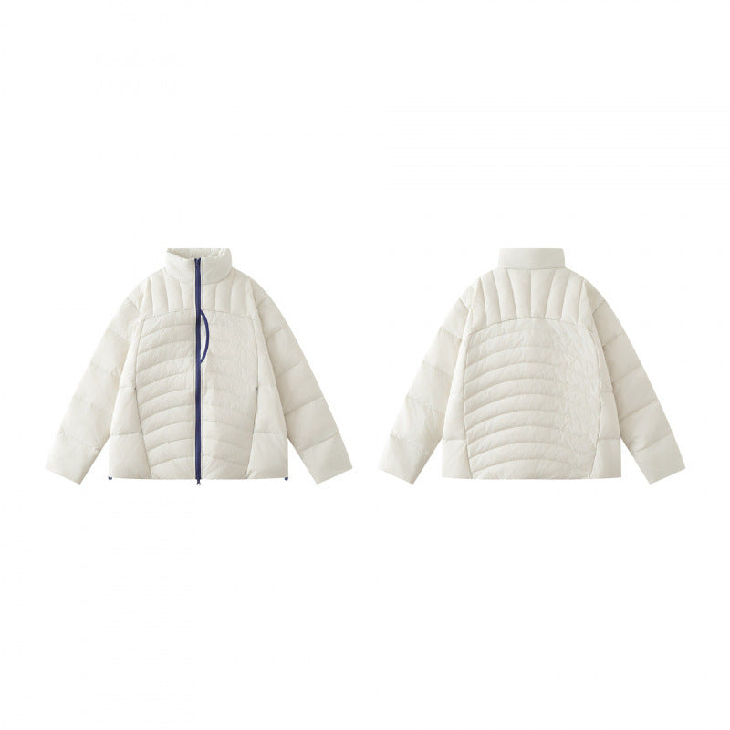 Unisex Boxy-Steppjacke mit hohem Stehkragen und kontrastierendem Zweiwege-Reißverschluss Nord Taschen