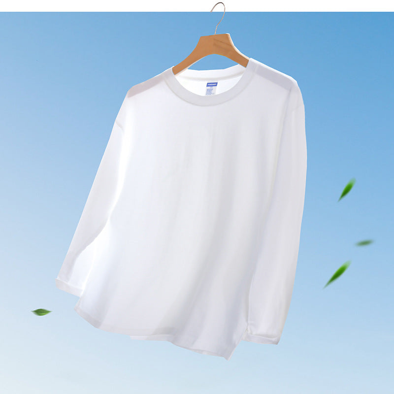 Unisex Langärmliges Premium-Basics-Langarmshirt aus Baumwollmix mit Rundhalsausschnitt Nord Taschen