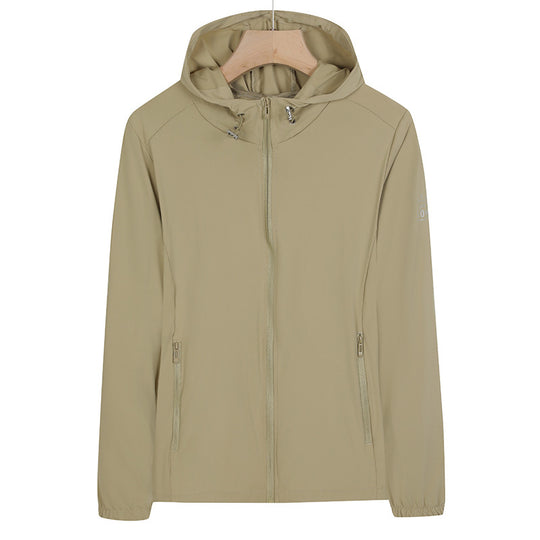 Unisex Leichte wind- und wasserabweisende Kapuzen‑Übergangsjacke mit durchgehendem Reißverschluss, Reißverschlusstaschen & elastischen Bündchen Nord Taschen