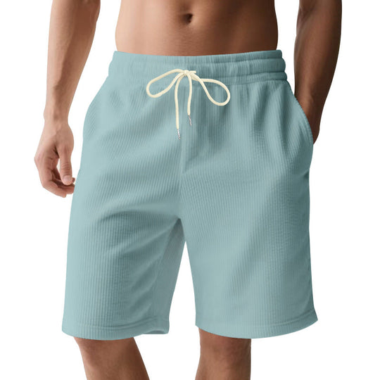 Herren nan knielange Bermudashorts mit elastischem Bund Kordelzug und Seitentaschen