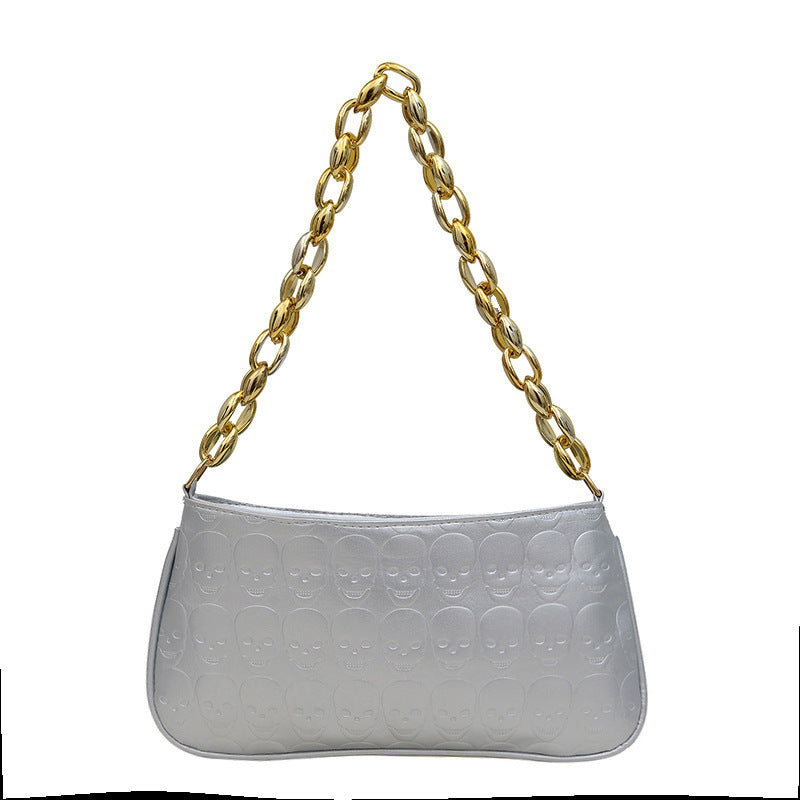 Damen Clutch-Tasche mit kunstvollem Totenkopf-Design Nord Taschen