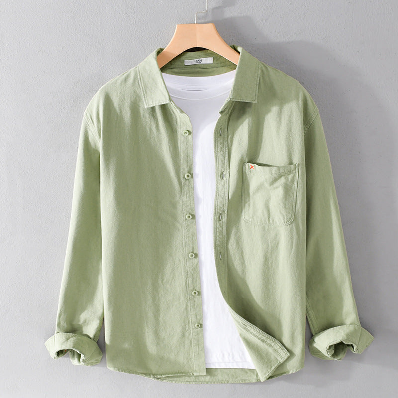 Herren Leichtes Baumwoll-Overshirt im Relaxed-Fit mit Brusttasche Nord Taschen