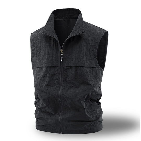 Herren Leichte atmungsaktive Outdoor-Weste mit Mesh-Futter, durchgehendem Reißverschluss & Reißverschlusstaschen Nord Taschen