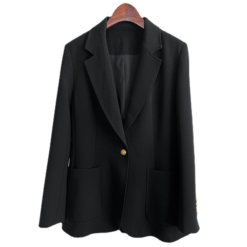 Damen Taillierter Longline-Blazer mit aufgesetzten Taschen, Ein-Knopf-Verschluss und leicht gerafften Ärmeln Nord Taschen