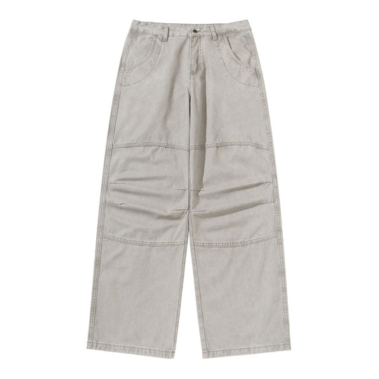 Damen Weite Cropped-Cargohose mit Kniepaneelen und aufgesetzten Taschen Nord Taschen