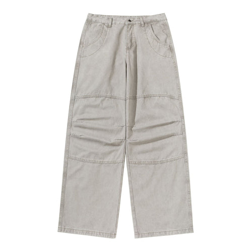 Damen Weite Cropped-Cargohose mit Kniepaneelen und aufgesetzten Taschen Nord Taschen
