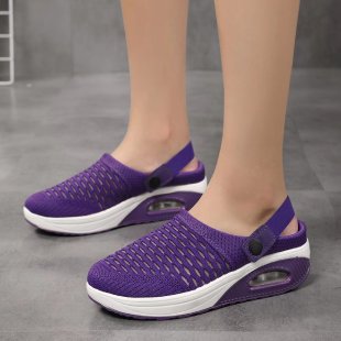 Damen  atmungsaktive Strick-Slingback Sneaker mit Luftpolstersohle Nord Taschen