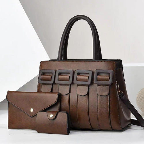 Damen elegante Handtasche mit strukturierten Akzenten und abnehmbarer Clutch Nord Taschen