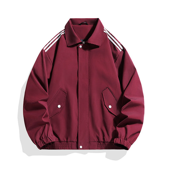 Herren Sportlich-urbane Oversize Bomberjacke mit geripptem Saum, Druckknopfblende & Schulterstreifen Nord Taschen