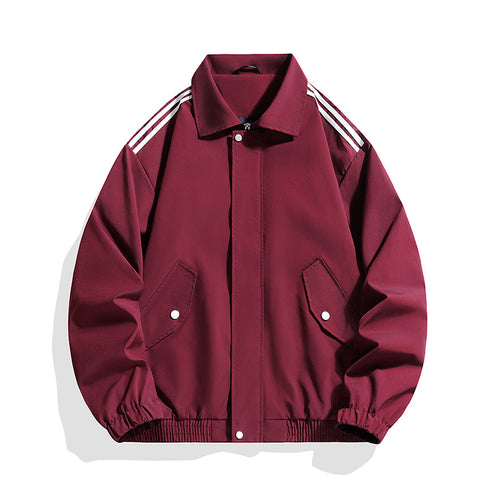 Herren Sportlich-urbane Oversize Bomberjacke mit geripptem Saum, Druckknopfblende & Schulterstreifen Nord Taschen