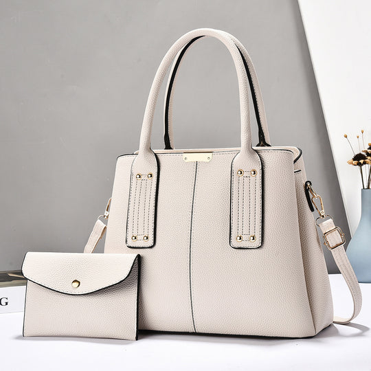 Damen elegante Handtasche mit verstellbarem Schulterriemen und abnehmbarer Clutch Nord Taschen