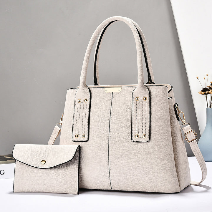 Damen elegante Handtasche mit verstellbarem Schulterriemen und abnehmbarer Clutch Nord Taschen