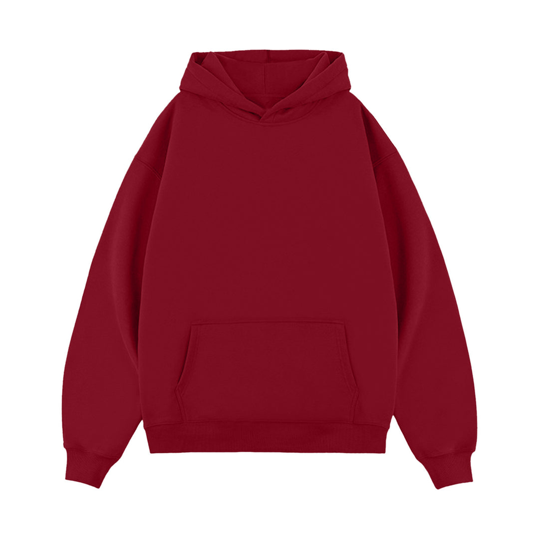 Unisex nan minimalistischer Oversize-Kapuzenpullover mit gedoppelter Kapuze, tiefer Schulter und breitem Rippbund Nord Taschen