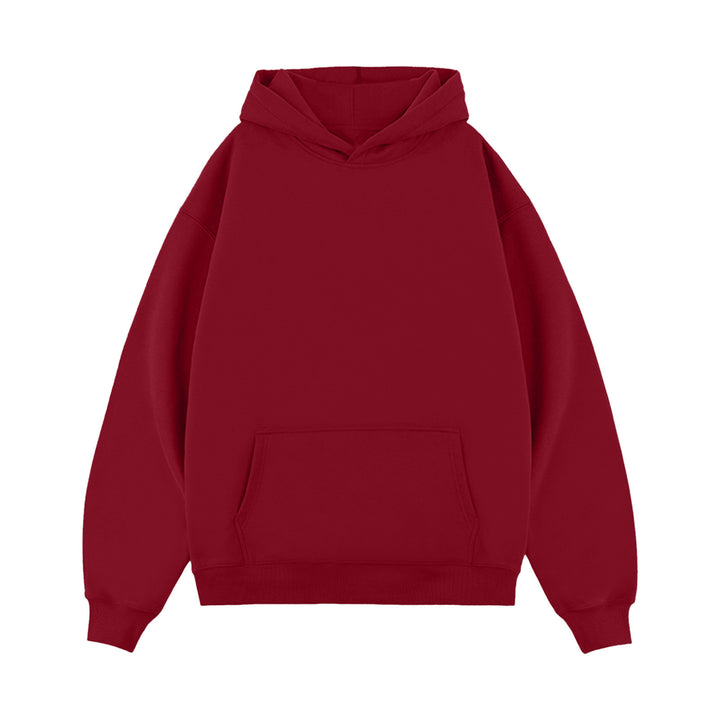 Unisex nan minimalistischer Oversize-Kapuzenpullover mit gedoppelter Kapuze, tiefer Schulter und breitem Rippbund Nord Taschen