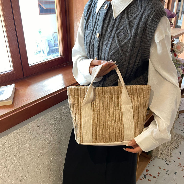 Damen stilvolle Tragetasche aus natürlichem Material Nord Taschen