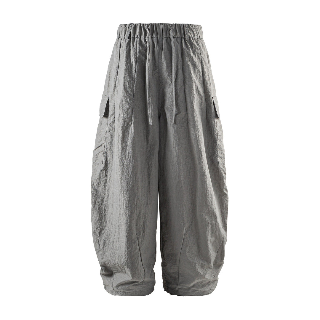 Herren Leichte Crinkle‑Optik Cargo‑Jogginghose mit elastischem Bund und Kordelzug Nord Taschen
