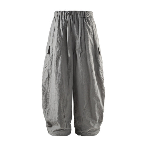 Herren Leichte Crinkle‑Optik Cargo‑Jogginghose mit elastischem Bund und Kordelzug Nord Taschen