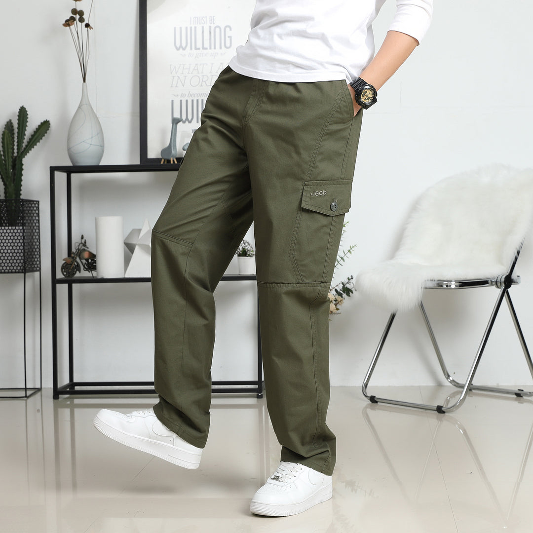 Herren Relaxed-Fit Cargohose im Utility-Design mit Kniepaneelen & Klappentaschen Nord Taschen