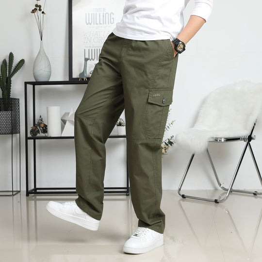 Herren Relaxed-Fit Cargohose im Utility-Design mit Kniepaneelen & Klappentaschen Nord Taschen