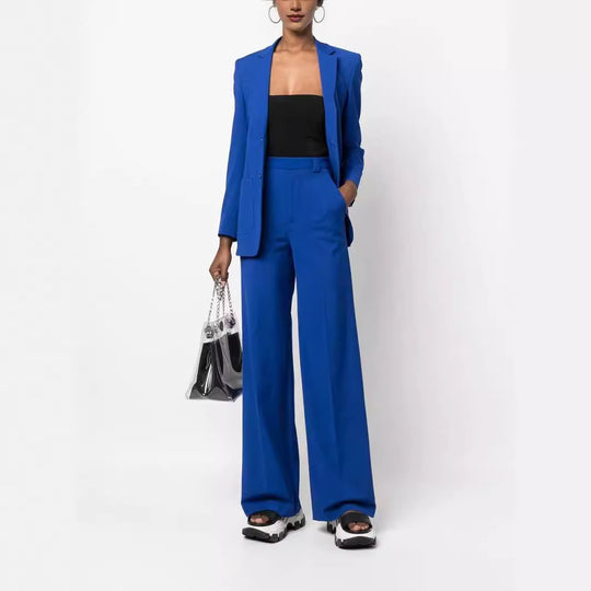 Damen High‑Waist Weitbein‑Hose im Tailoring‑Look Nord Taschen