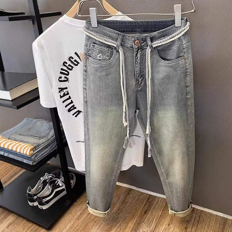 Damen Modische Denim-Cargo-Hose Nord Taschen