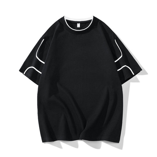 Herren Oversize-T-Shirt aus Baumwollmix mit Kontrastpaspelierung und Dropped-Shoulder Nord Taschen