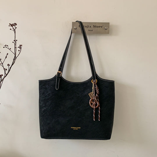 Damen elegante Umhängetasche aus weichem Wildleder Nord Taschen