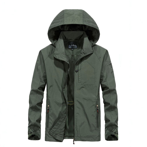Herren Leichte Allwetter-Fieldjacke mit Kapuze, Mesh‑Innenfutter und Reißverschlusstaschen Nord Taschen