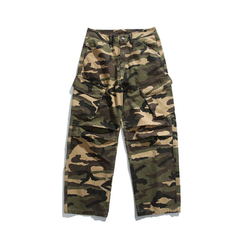Herren Cargo-Hose in weiter Passform mit Tarnmuster, großen Pattentaschen und Ripstop-Optik Nord Taschen