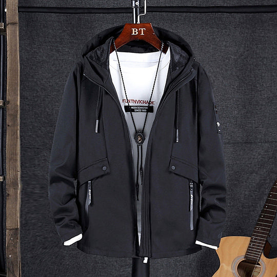 Herren wind- und wasserabweisende Softshell-Fieldjacke mit Mesh-Kapuzenfutter und verdeckten Reißverschlusstaschen Nord Taschen