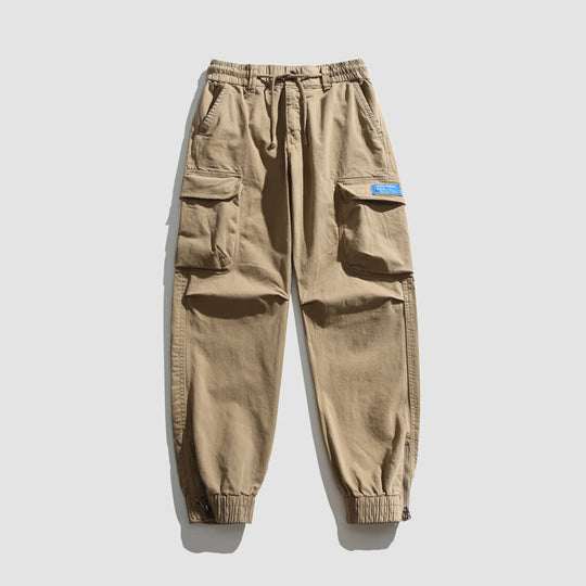 Herren Konisch geschnittene Utility-Cargo-Jogginghose mit Tunnelzugbund, Klapptaschen und Knöchelreißverschlüssen Nord Taschen