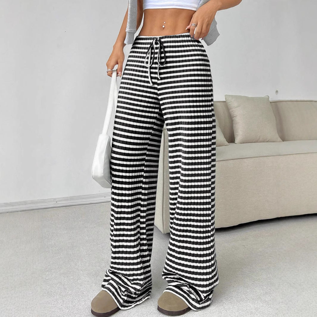 Damen luftige Komfort-Hose mit elastischem Bund und Taschen