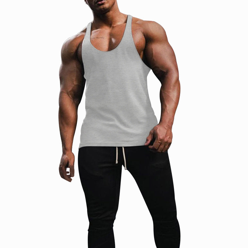 Herren Sporttanktop mit racerback Design und atmungsaktiver Baumwolle