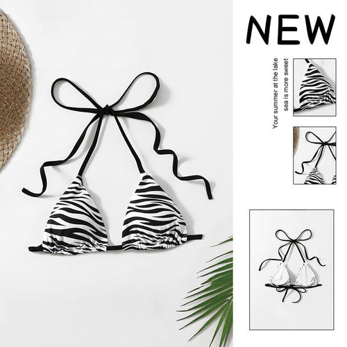 Damen Triangel-Bikini mit verstellbaren Trägern und einzigartigem Wellenmuster Nord Taschen