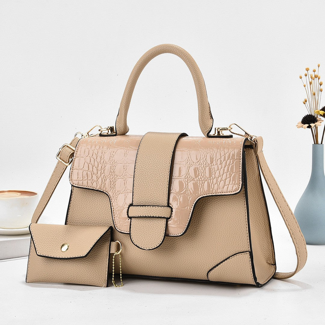 Damen Handtasche mit strukturiertem Leder und abnehmbarem Kartenetui Nord Taschen