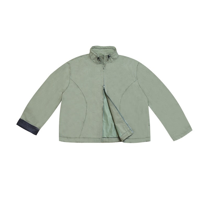 Damen Kurzjacke im Utility-Look mit Stehkragen und verdecktem Reißverschluss Nord Taschen
