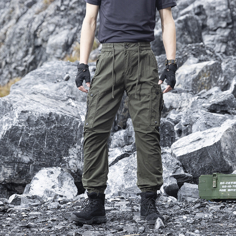 Herren Multifunktionale Cargo-Jogginghose mit Tunnelzugbund, Reißverschluss‑Taschen und verstellbaren Knöchelbündchen Nord Taschen