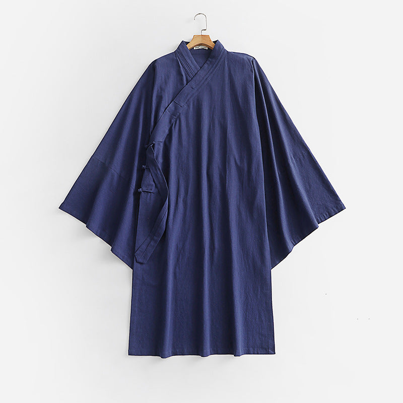Unisex Oversize Kimono-Mantel mit weitem Ärmel und asymmetrischer Wickelvorderseite Nord Taschen