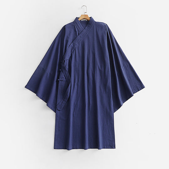 Unisex Oversize Kimono-Mantel mit weitem Ärmel und asymmetrischer Wickelvorderseite Nord Taschen