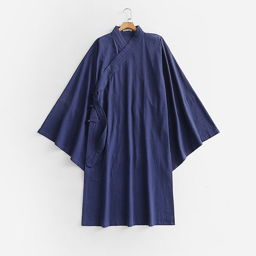 Unisex Oversize Kimono-Mantel mit weitem Ärmel und asymmetrischer Wickelvorderseite Nord Taschen
