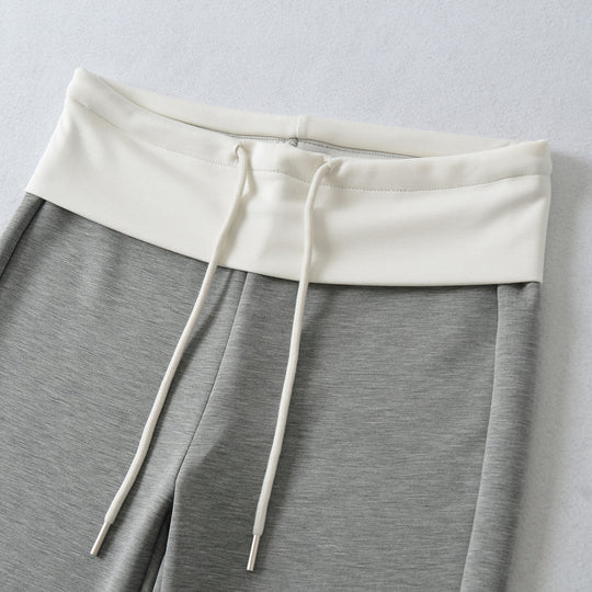 Damen Hochgeschnittene Schlag‑Jogginghose mit Umschlagbund und Kordel Nord Taschen