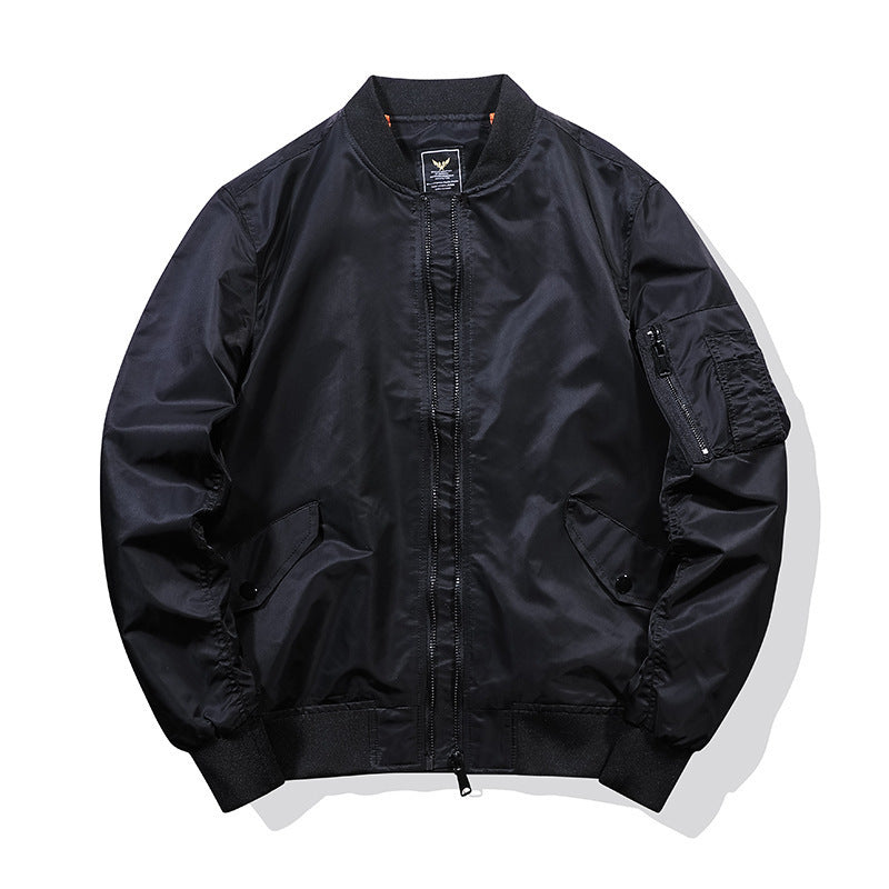 Herren Nylon-Bomberjacke im Aviator-Stil mit Ärmeltasche und gerippten Bündchen Nord Taschen