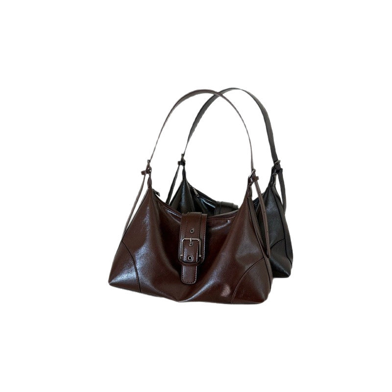 Damen Hobo-Tasche mit elegantem Schnallenverschluss und geschmeidiger Kunstleder-Oberfläche Nord Taschen