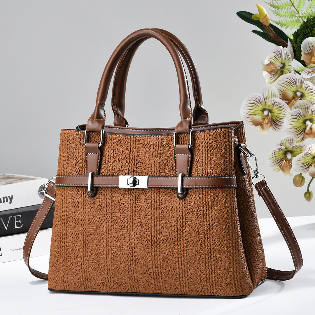 Damen elegante Handtasche mit strukturiertem Gewebe Nord Taschen