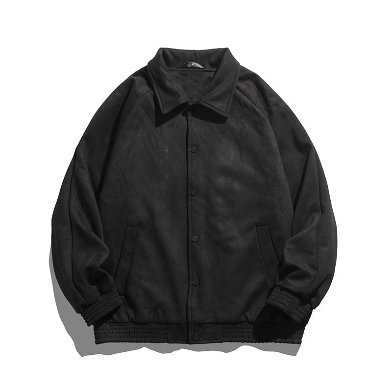 Men's  oversized suede-effect snap bomber jacket Nord Taschen